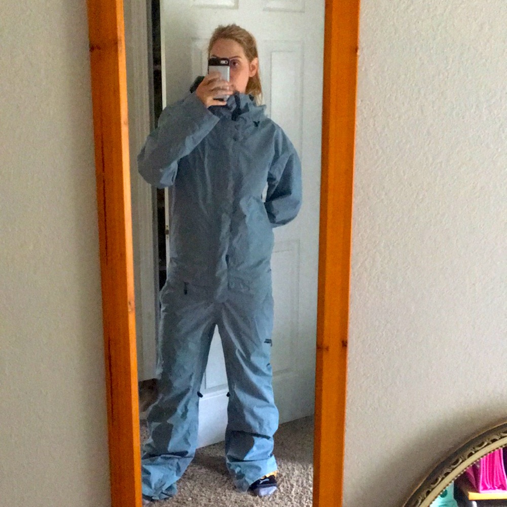 Airblaster sassy beast snowsuit sz large blue